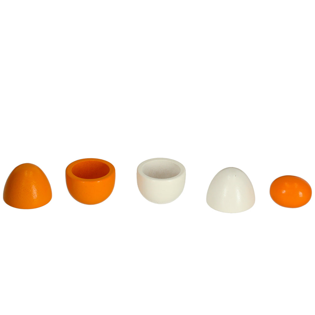 Oua de jucarie, Zola®, detasabile, cu galbenusuri din lemn, 6 buc si cutie depozitare, 15.5x10x6 cm Oua de jucarie, Zola®, detasabile, cu galbenusuri din lemn, 6 buc si cutie depozitare, 15.5x10x6 cm